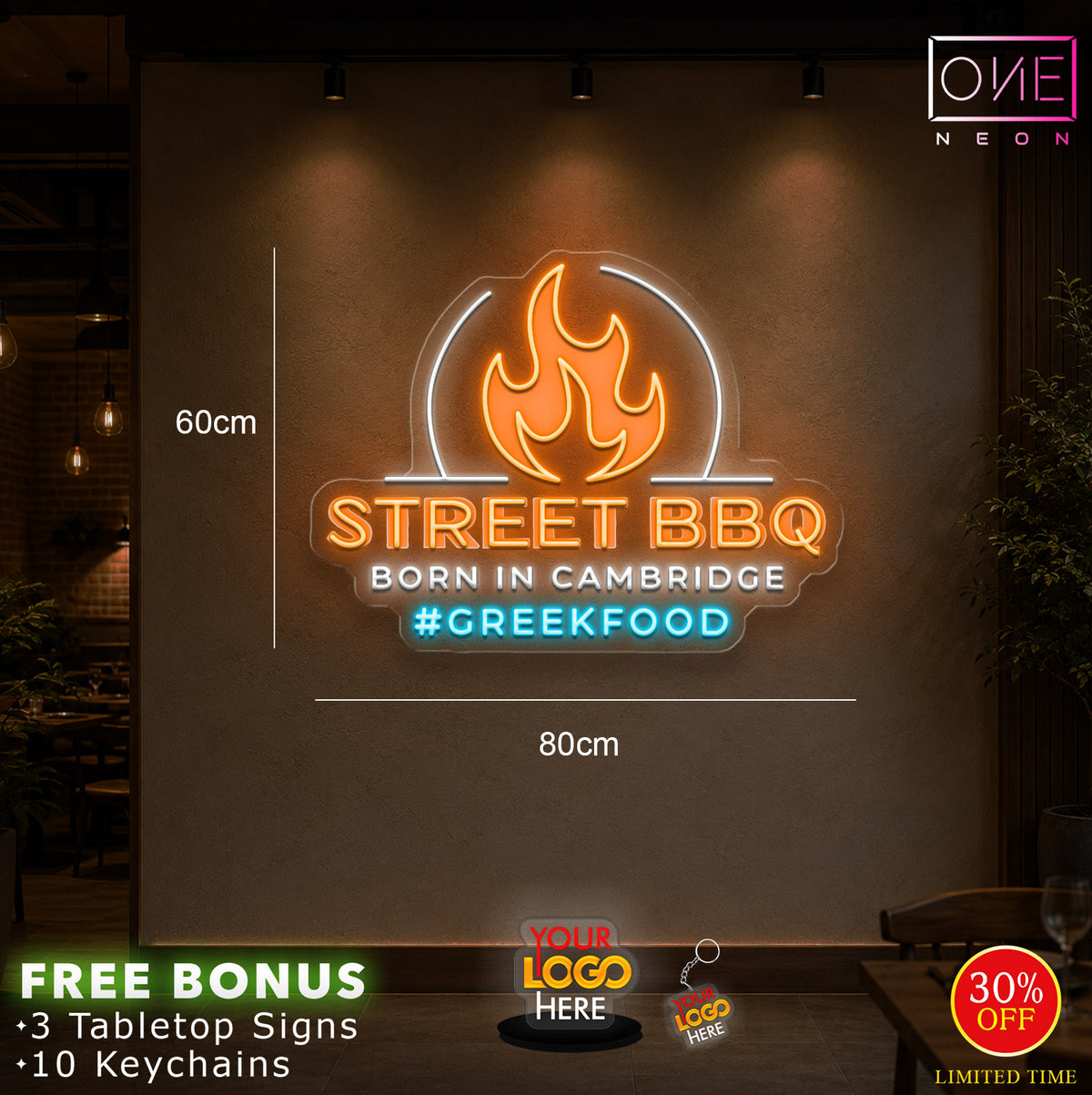 STREET BBQ | Waterproof LED Neon Sign (2 Signs)