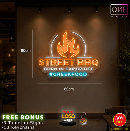 STREET BBQ | Waterproof LED Neon Sign (2 Signs)