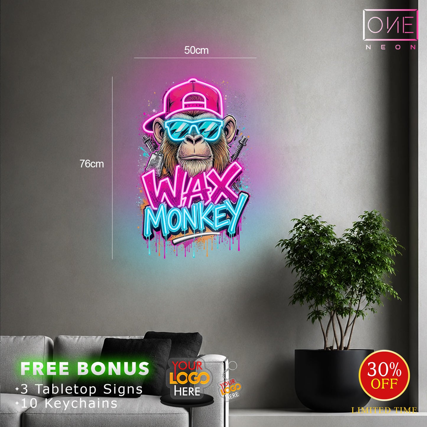 Monkey  | LED Neon Sign