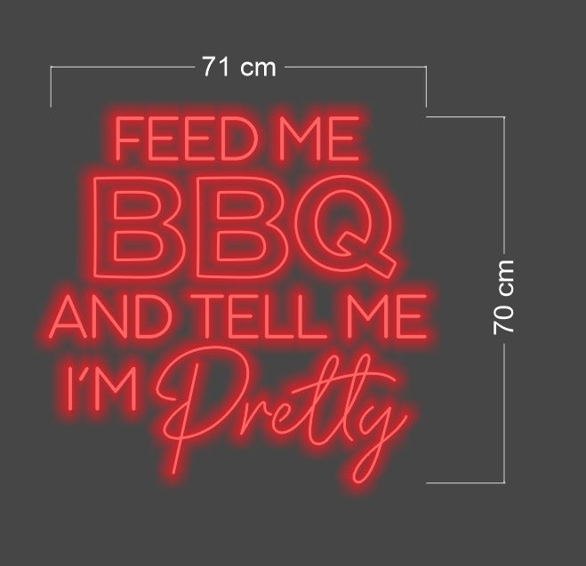 Feed me BBQ+ Joey's smoke house + The pit room+ Home of UK ( 4 signs)| Led Neon Sign