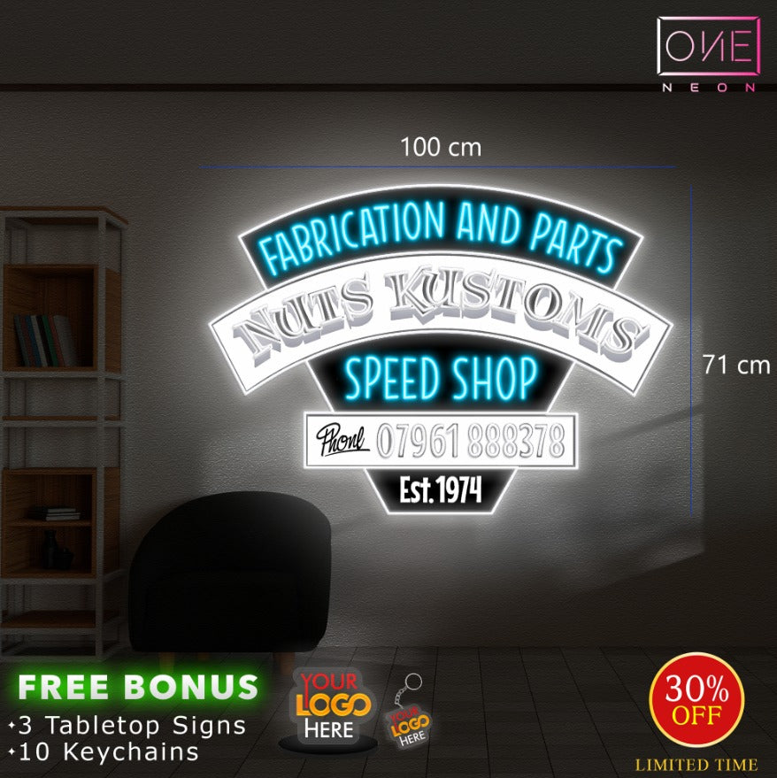 Fabrication and parts speed shop | Led Neon Sign