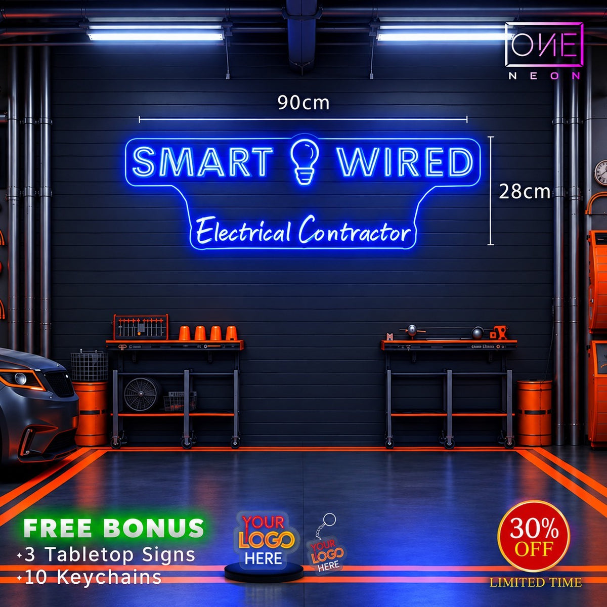 RIPON & SMART WIRED | LED Neon Sign ( 2 signs)