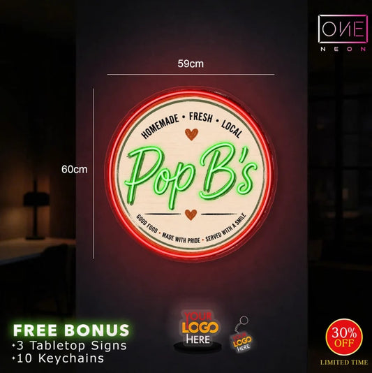 POP B'S| LED Neon Sign