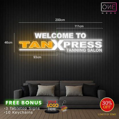 Welcome To TanXpress Tanning Salon | LED Neon Sign