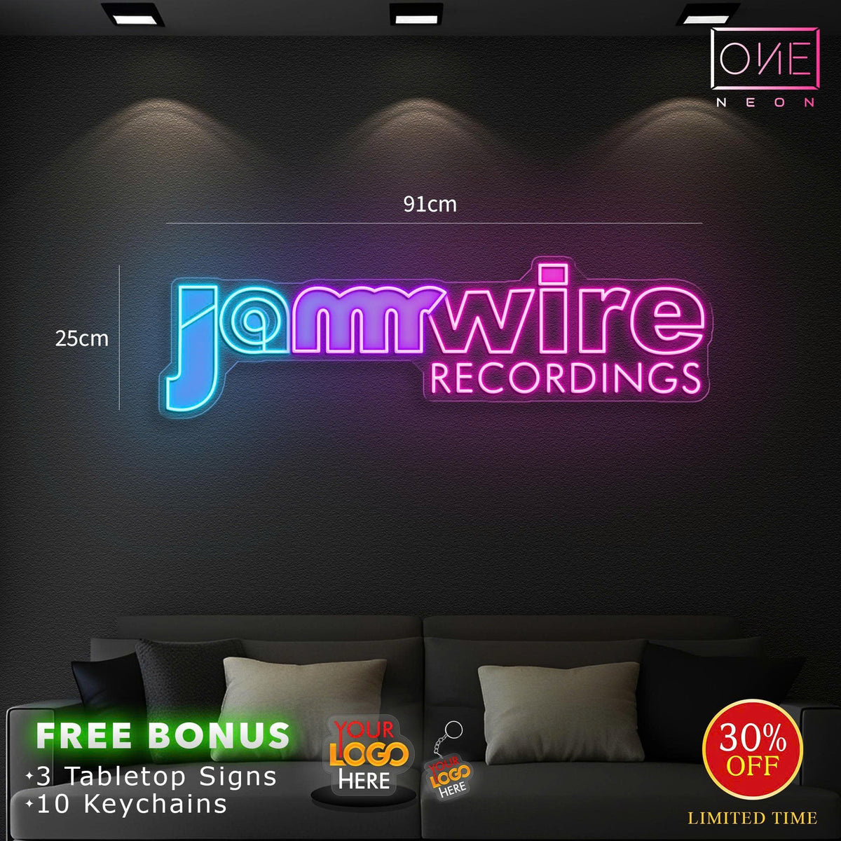 JAMWIRE RECORDINGS | LED Neon Sign
