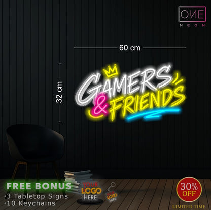GAMER & FRIENDS| LED Neon Sign