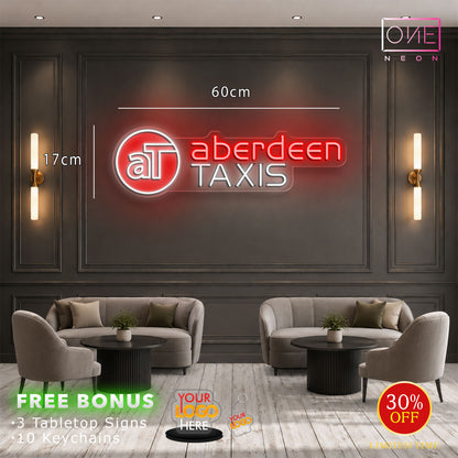 ABERDEEN TAXIS | LED Neon Signs, Tabletop Signs, Keychains