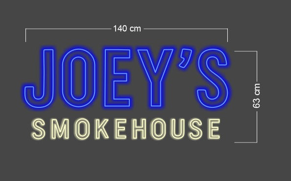 Feed me BBQ+ Joey's smoke house + The pit room+ Home of UK ( 4 signs)| Led Neon Sign