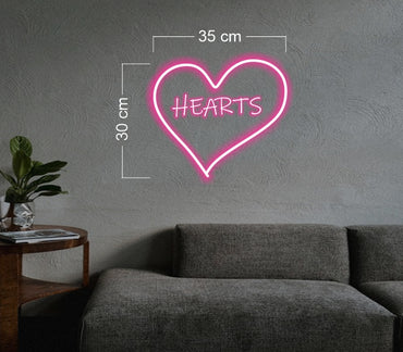 FAWKHAM NUTRITION+ Hearts ( 2 signs) | Led Neon Sign