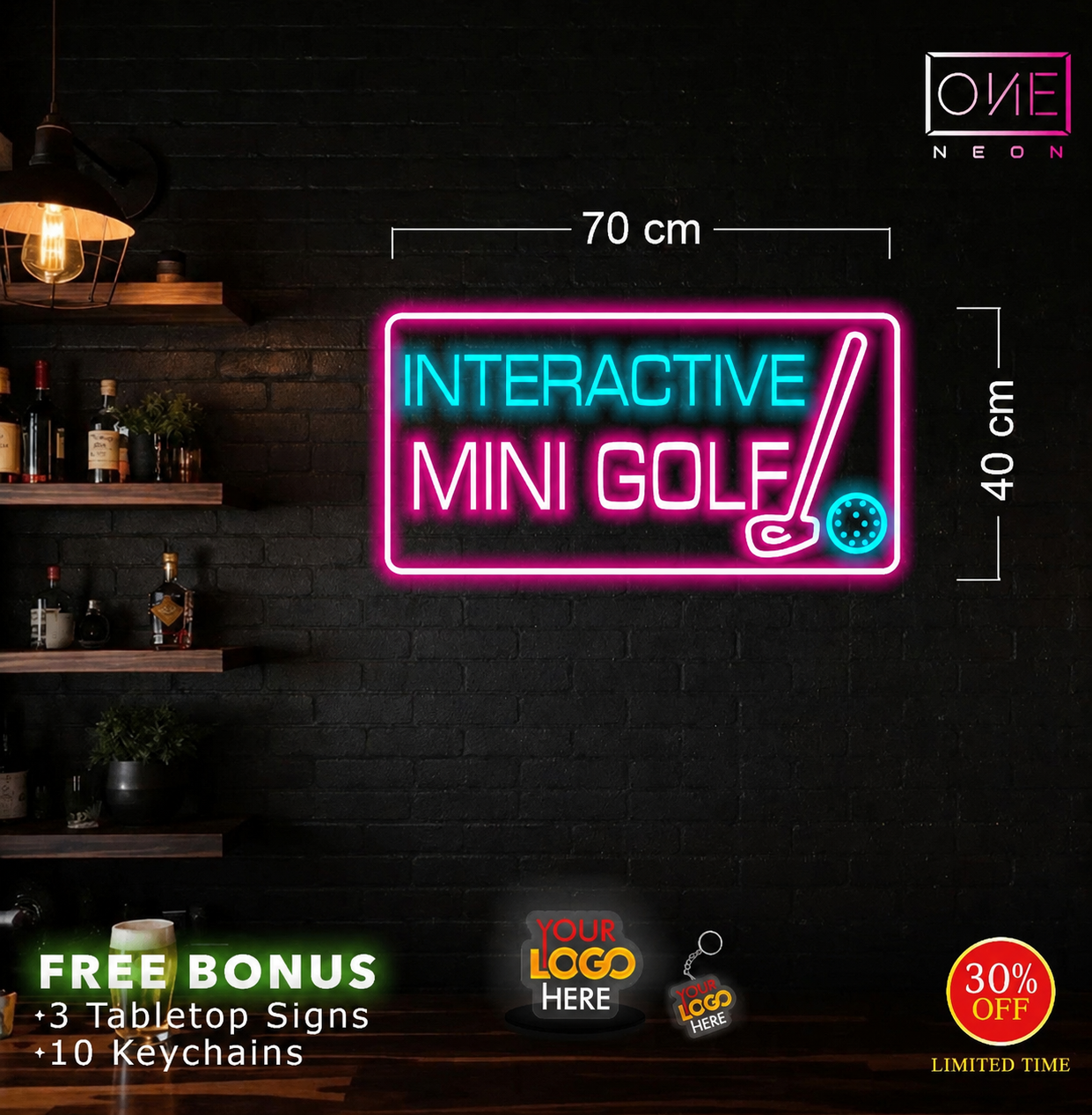 INTERACTIVE MINI GOLF | LED Neon Sign