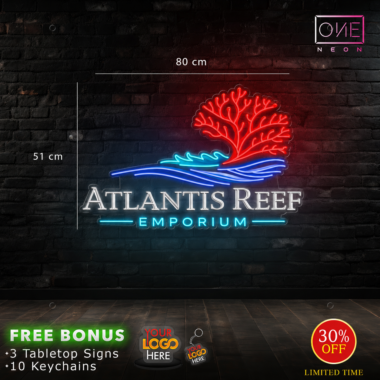 ATLANTIS REEF | LED Neon Sign (2 signs)