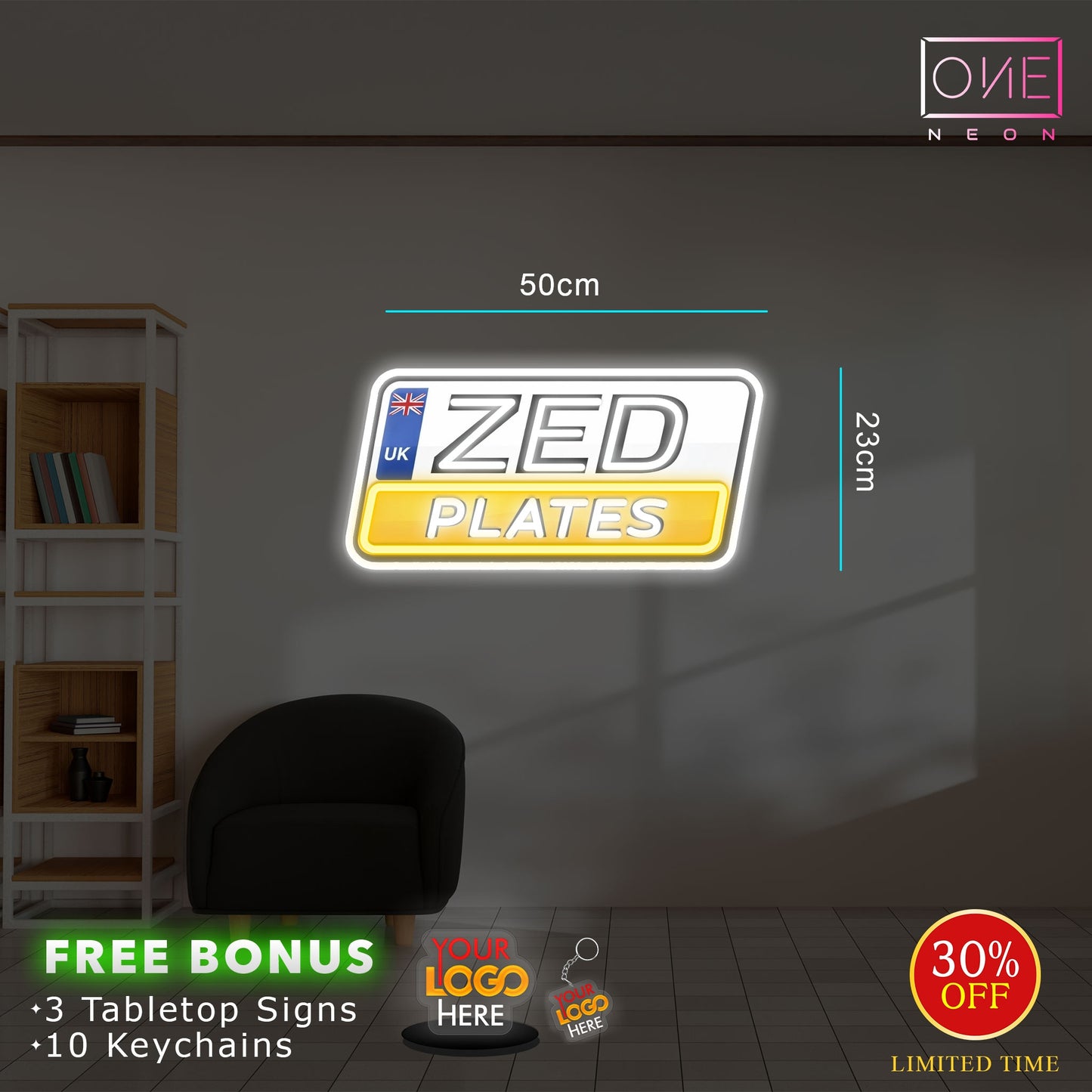 Zed Plates  | Led Neon Sign