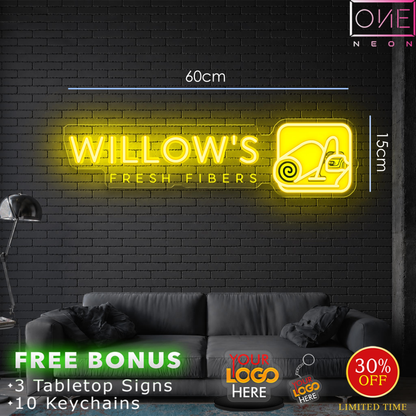 Willow's Fresh Fibers| LED Neon Sign