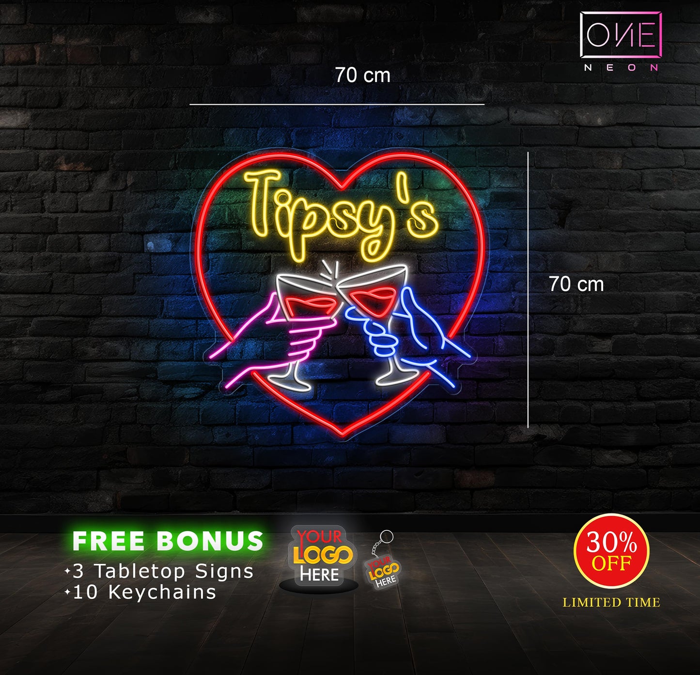 TIPSY'S | LED Neon Sign