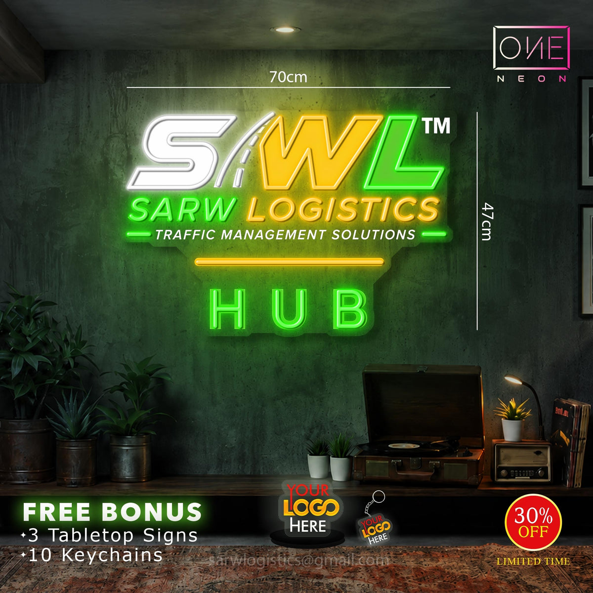 Sarw logistics+ make it make sense podcast ( 2 signs) | Led Neon Sign
