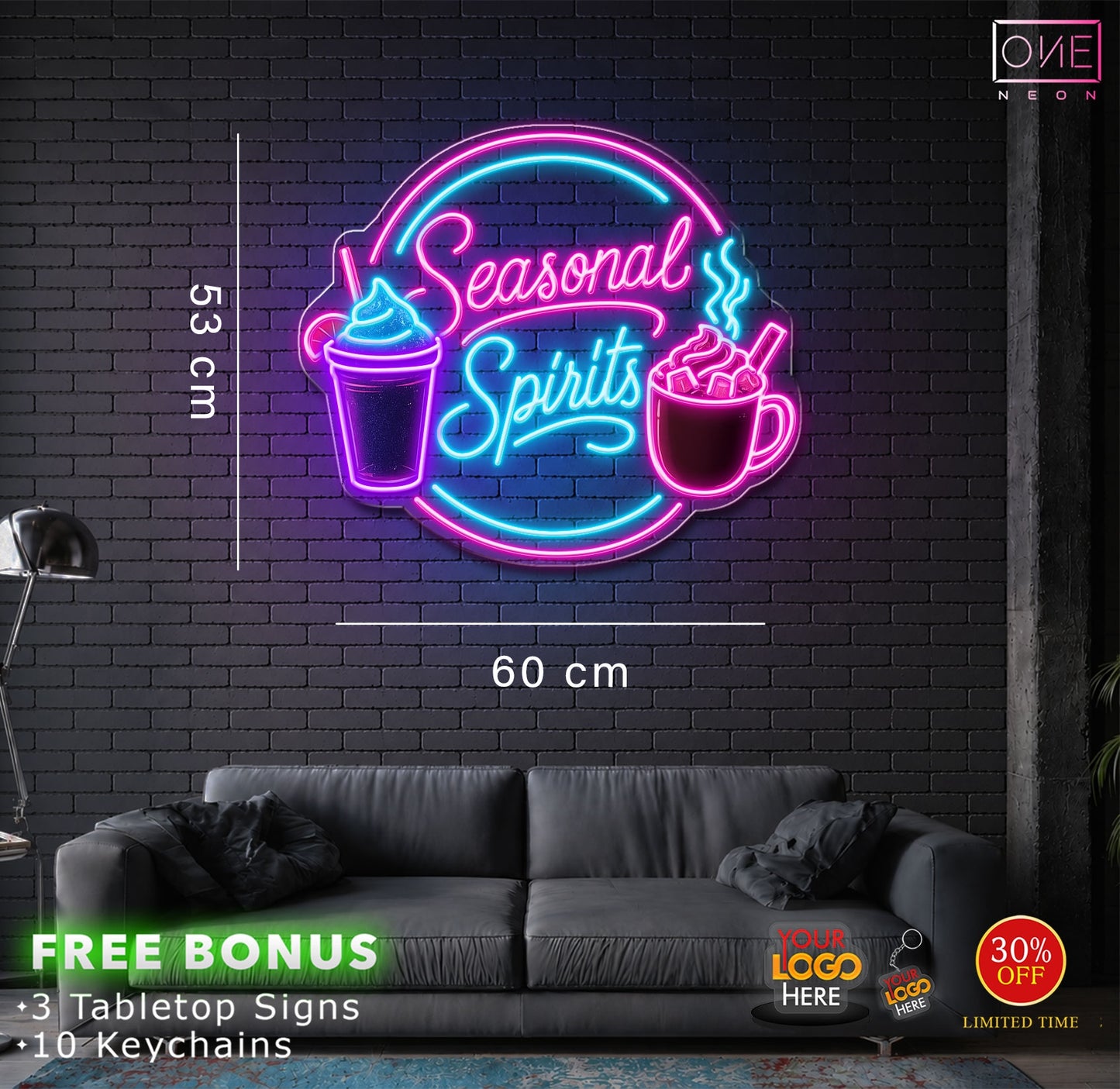 Seasonal Spirits| LED Neon Sign (waterproof)