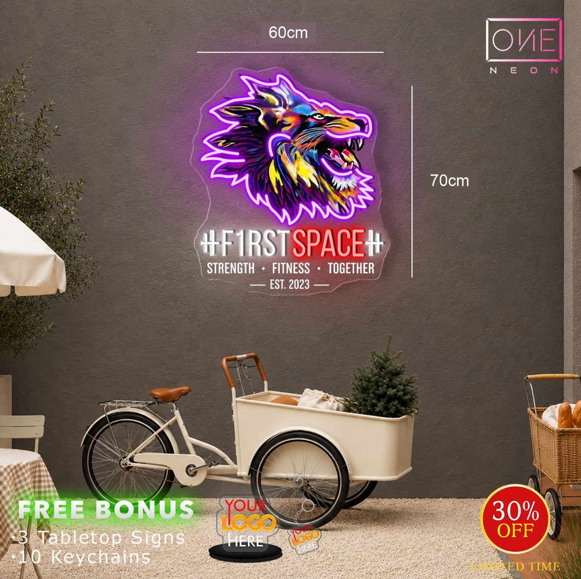 F1RST SPACE | LED Neon Sign (2 Signs)