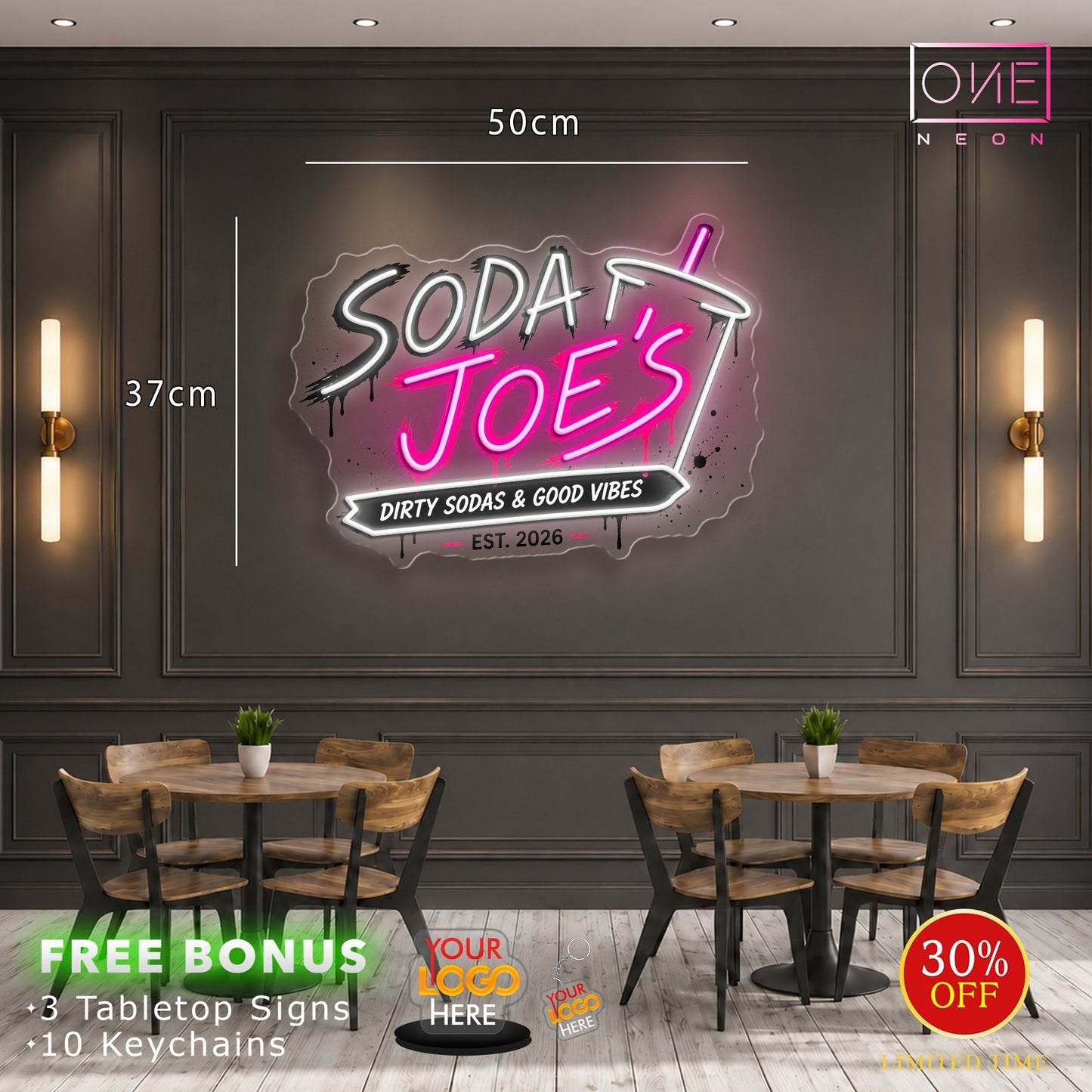 SODA | LED Neon Sign  (2 neon signs)