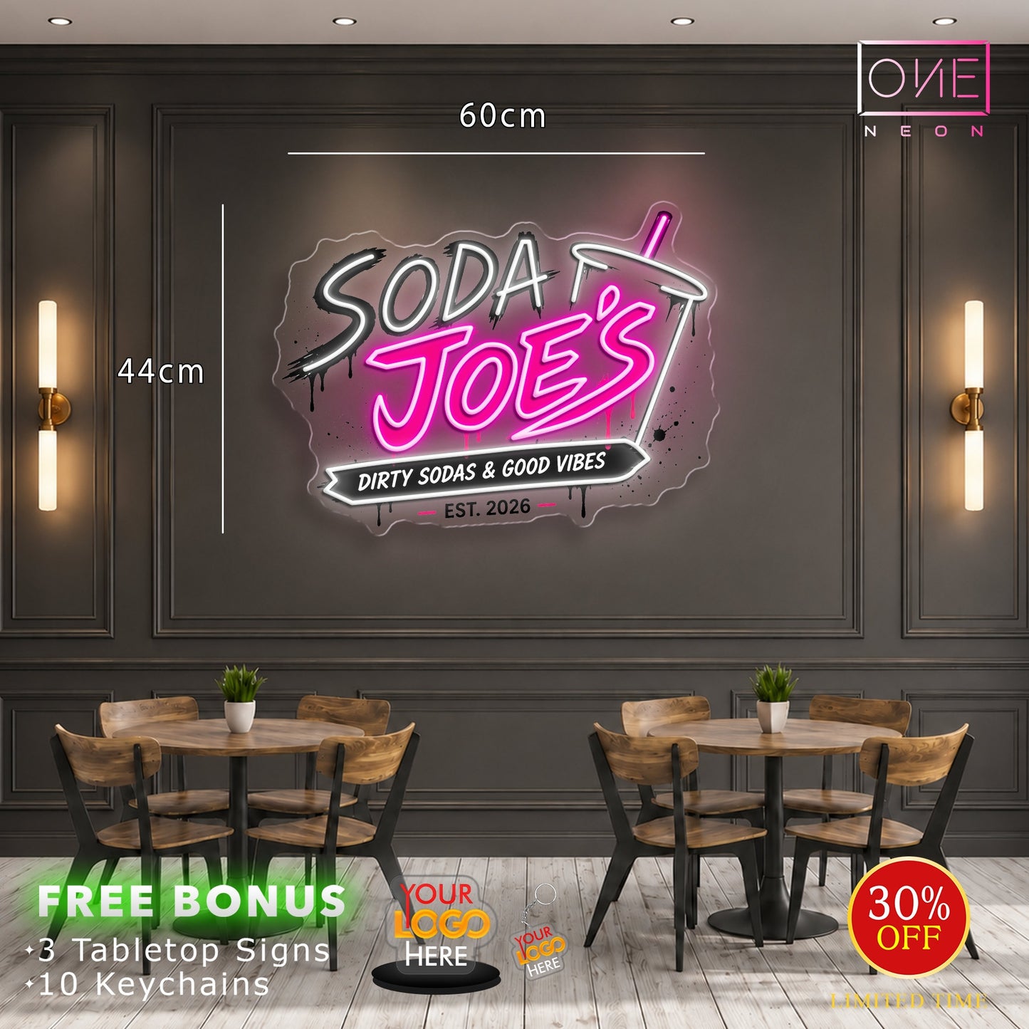 SODA | LED Neon Sign  (2 neon signs)