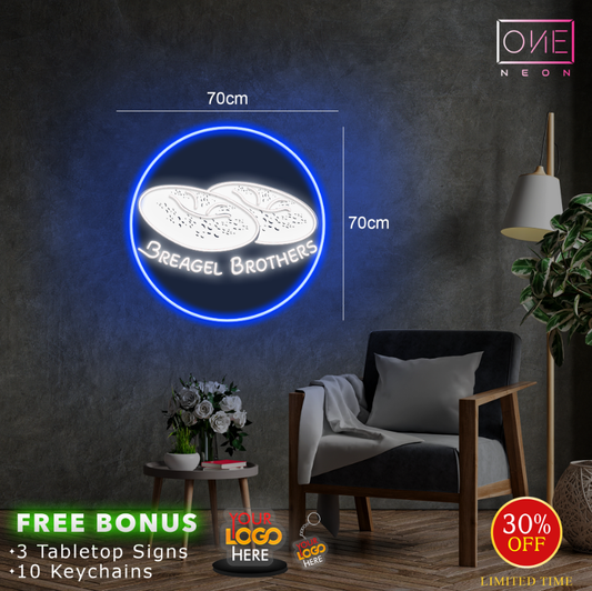 BREAGEL BROTHERS | LED Neon Sign (Waterproof + acrylic stand)