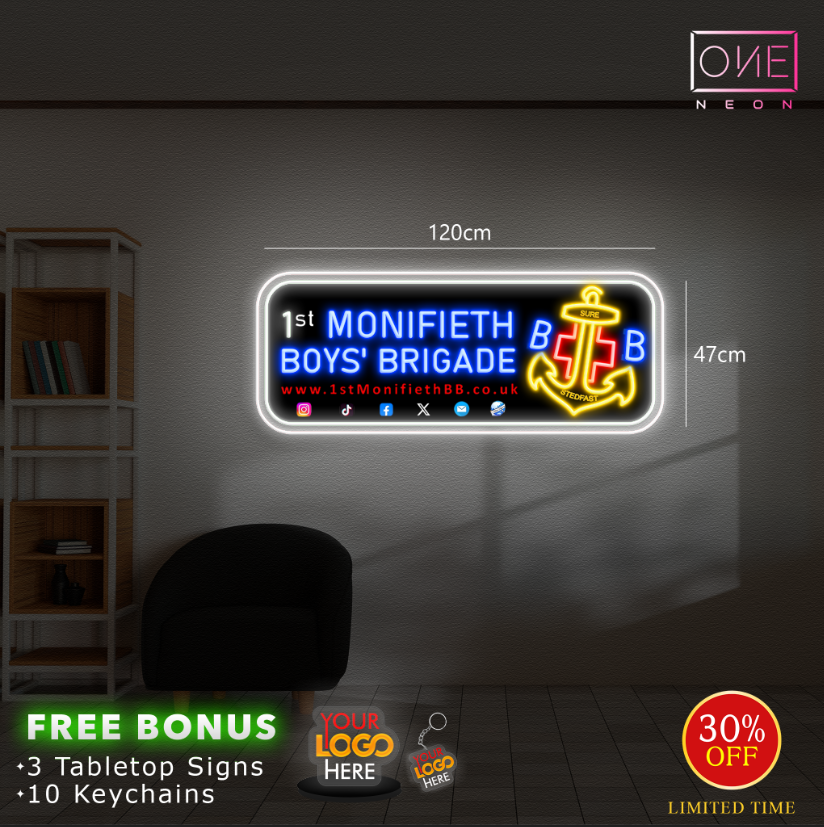 MONIFIETH BOYS' BRIGADE | LED Neon Sign (waterproof)