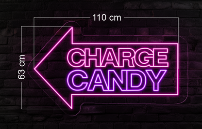 CHARGE CANDY | Waterproof LED Neon Sign (2 Signs)
