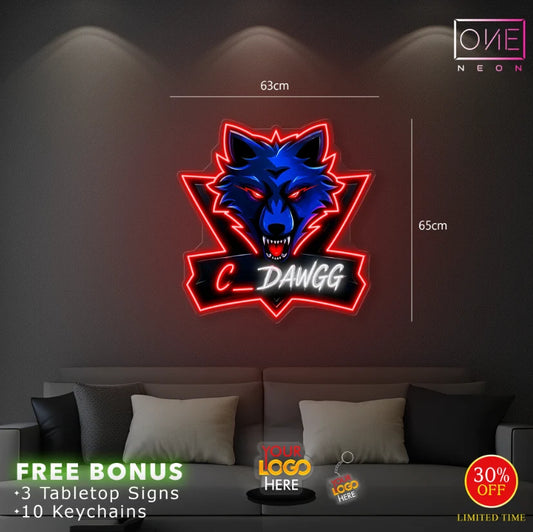 DAWGG | LED Neon Sign ( 5 tabletops + 20 keychains)