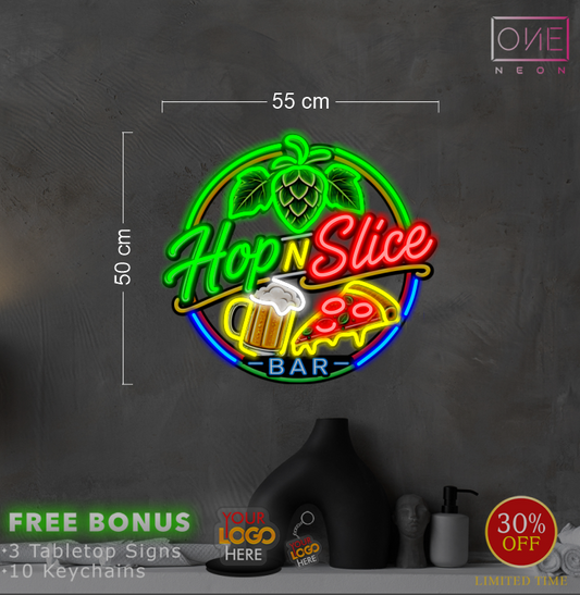 HOP N SLICE | LED Neon Sign