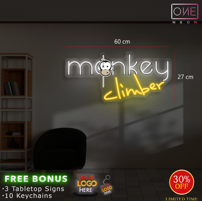 MONKEY CLIMBER 2 | LED Neon Sign