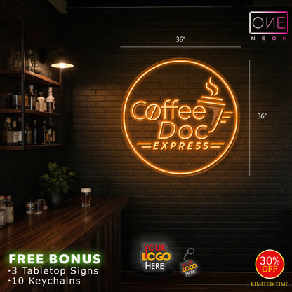 COFFEE DOC | LED Neon Sign (2 signs)