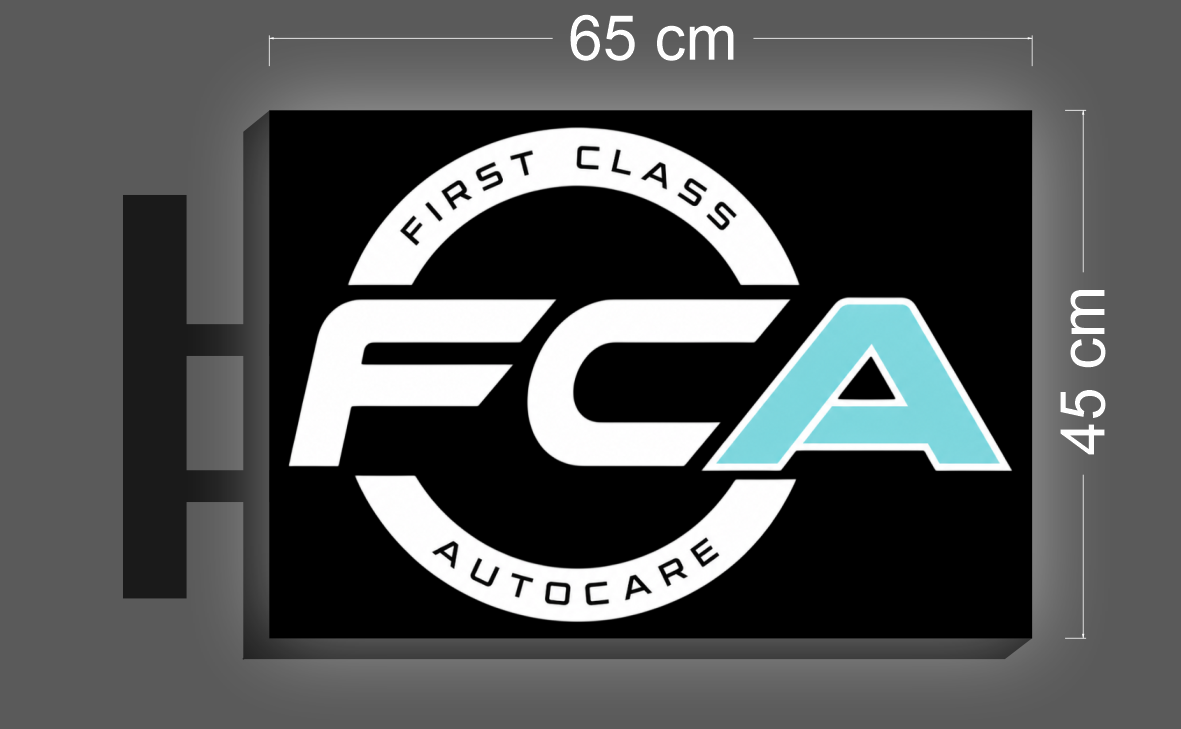 FCA | LED neon sign & Double-sided Projecting sign (3 signs)