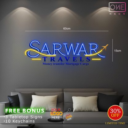 SARWAR TRAVELS | LED Neon Sign