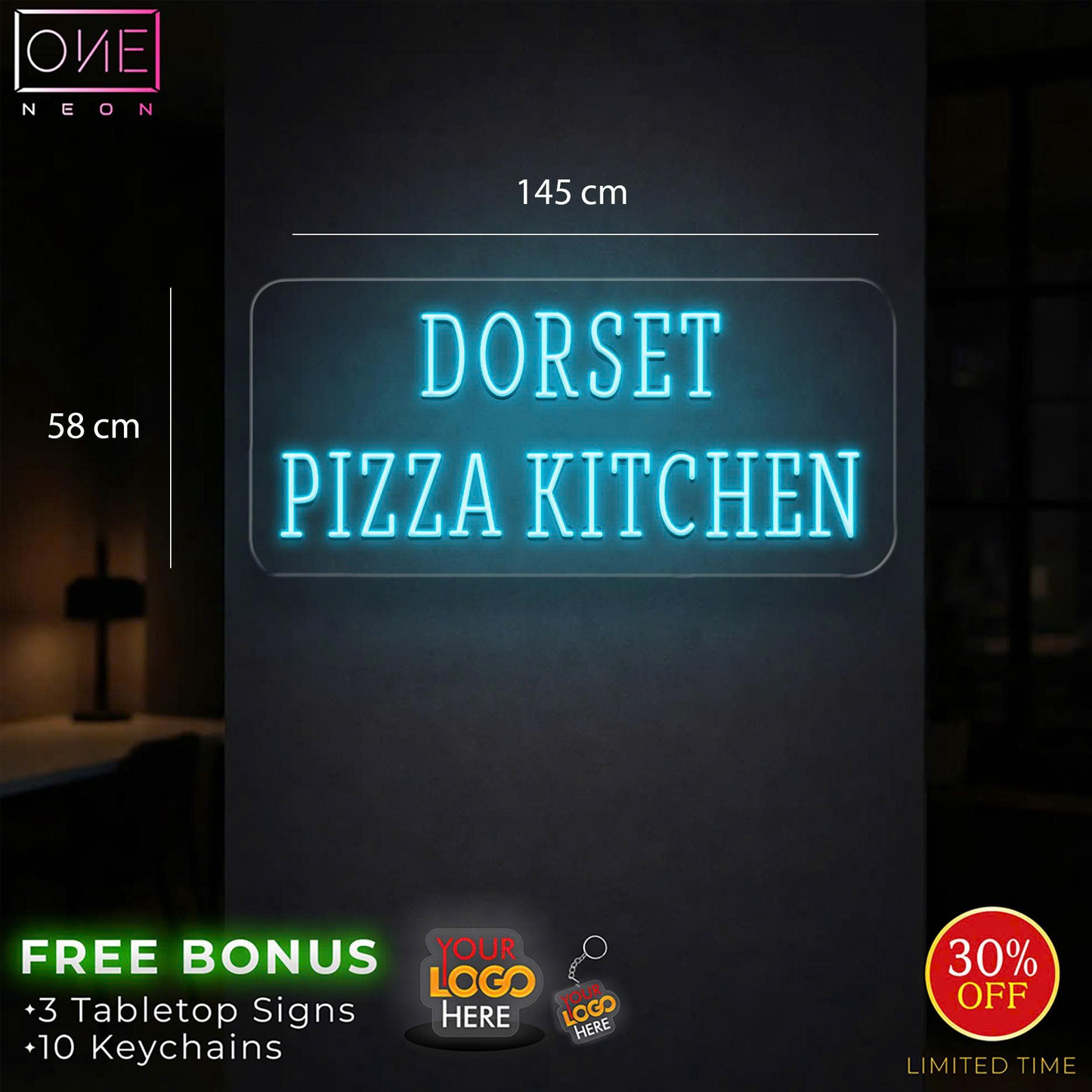 Dorset pizza kitchen  | LED Neon Sign (Copy)