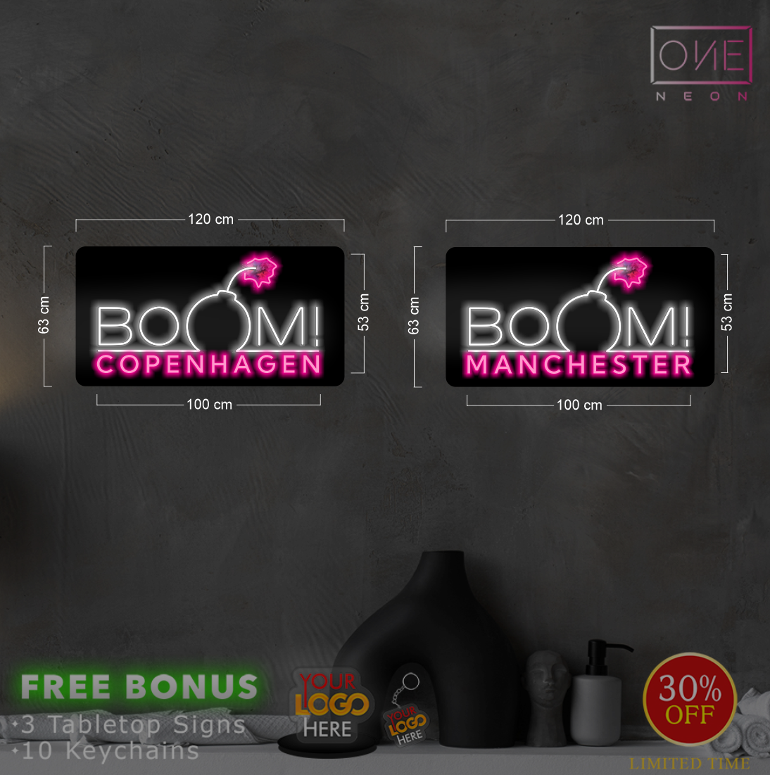 BOOM heathcare communication ( 3 signs) | Led Neon Sign