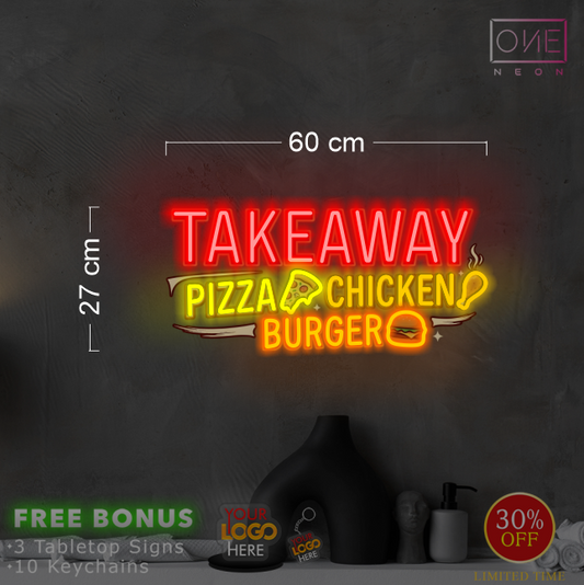 takeaway pizza, burger and chicken