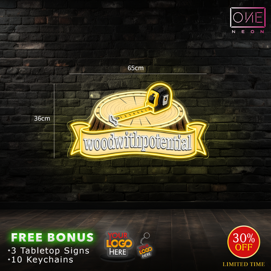 WOODWITHPOTENTIAL | LED Neon Sign ( 2 Outdoor signs)