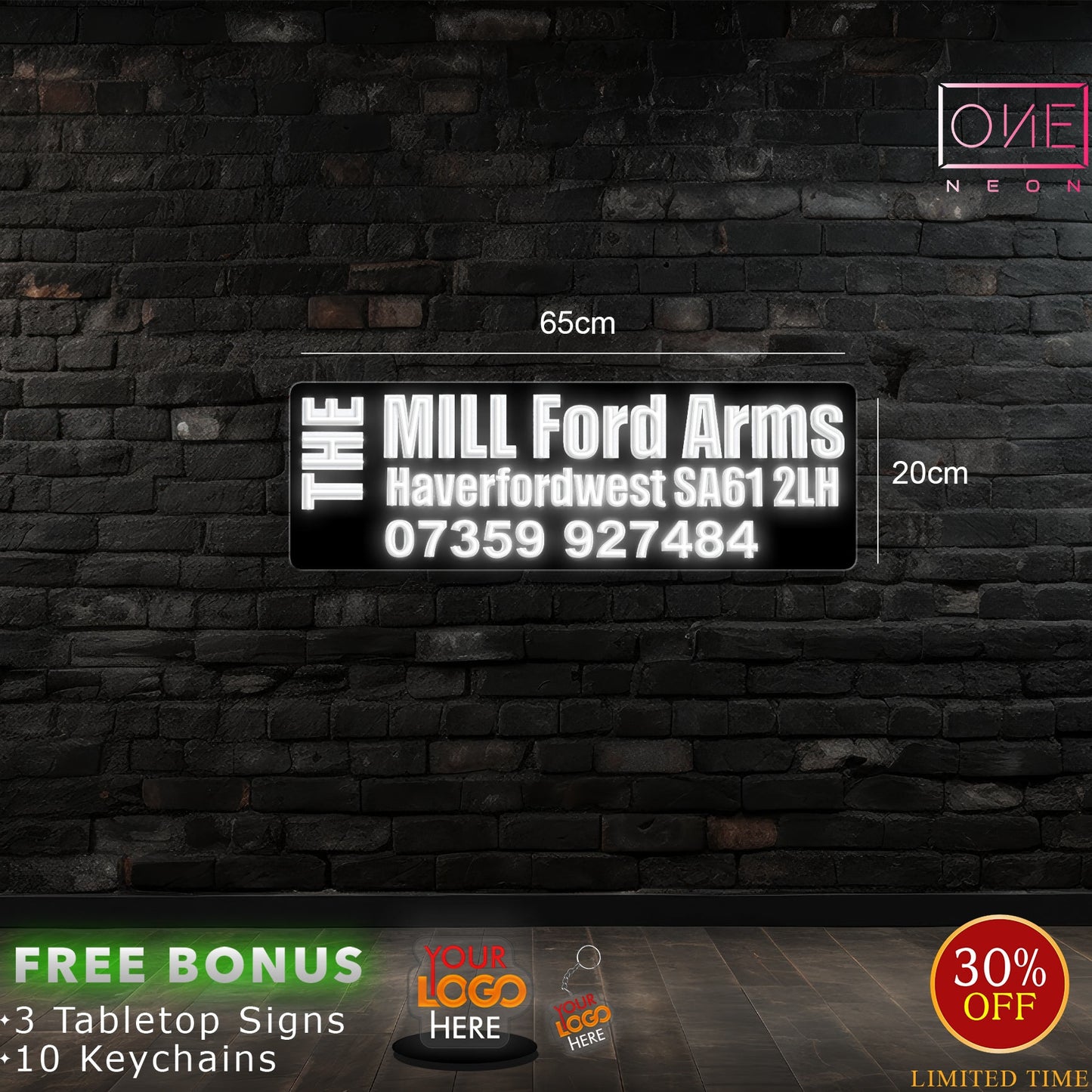 The Mill Ford Arms | Led Neon Sign