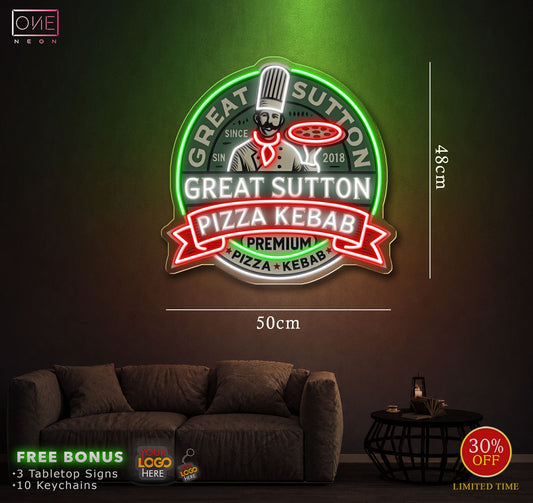 Greate Sutton pizza kebab | Led Neon Sign