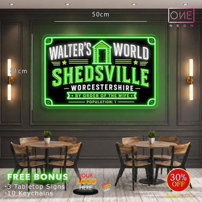 WALTER'S WORLD SHEDVILLE & FMC | LED Neon Sign (2 signs)