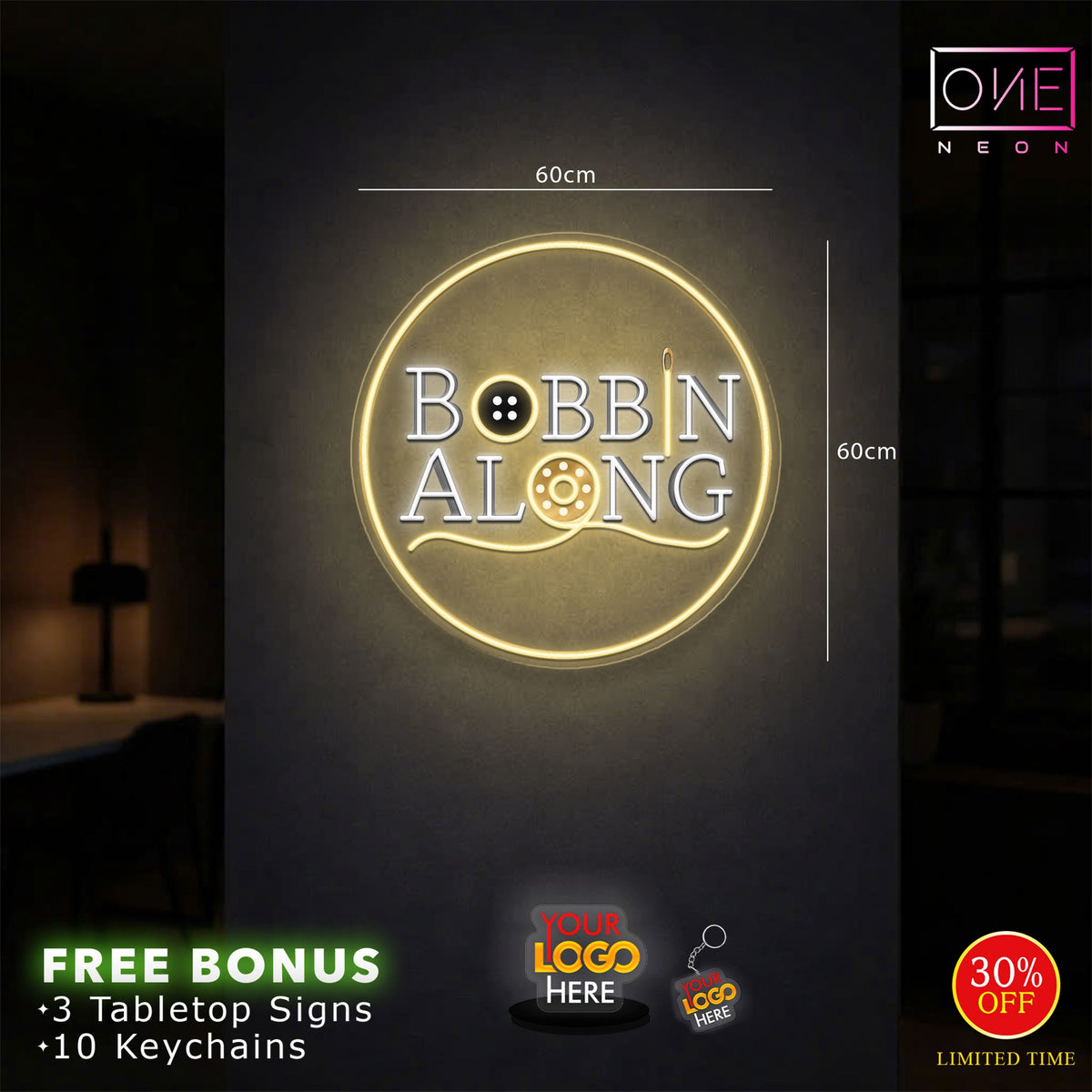 Bobbin along | Led Neon Sign