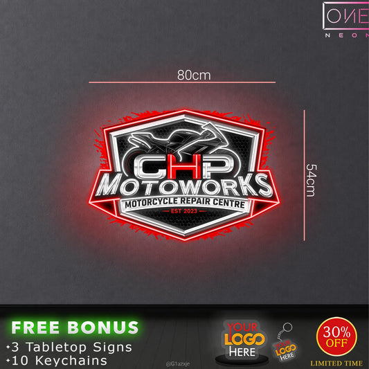 CHP MOTOWORKS| LED Neon Sign (waterproof)