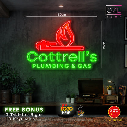 Cottrell's PLUMPING &GAS| LED Neon Sign