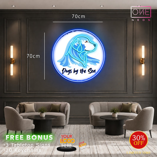Dog by the sea| LED Neon Sign