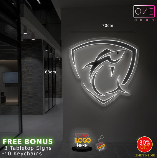 Logo custom + FISH FEVER| LED Neon Sign (additional cost for express shipping)