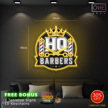 HQ BARBERS | LED Neon Sign