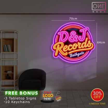 D&J RECORDS | LED Neon Sign
