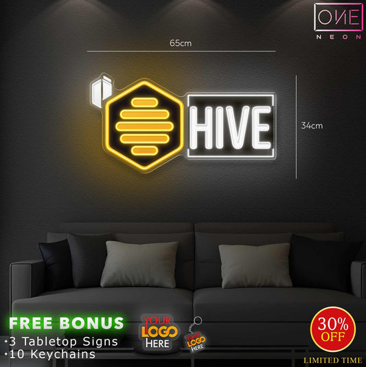 HIVE logo ( 2 signs) | Led Neon Sign