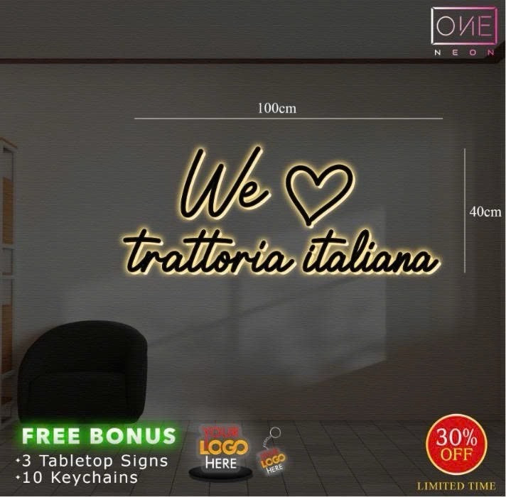 We trattoria italiana | LED Neon Sign