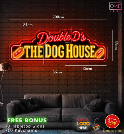 Double D's the dog house ( outdoor sign) | Led Neon Sign