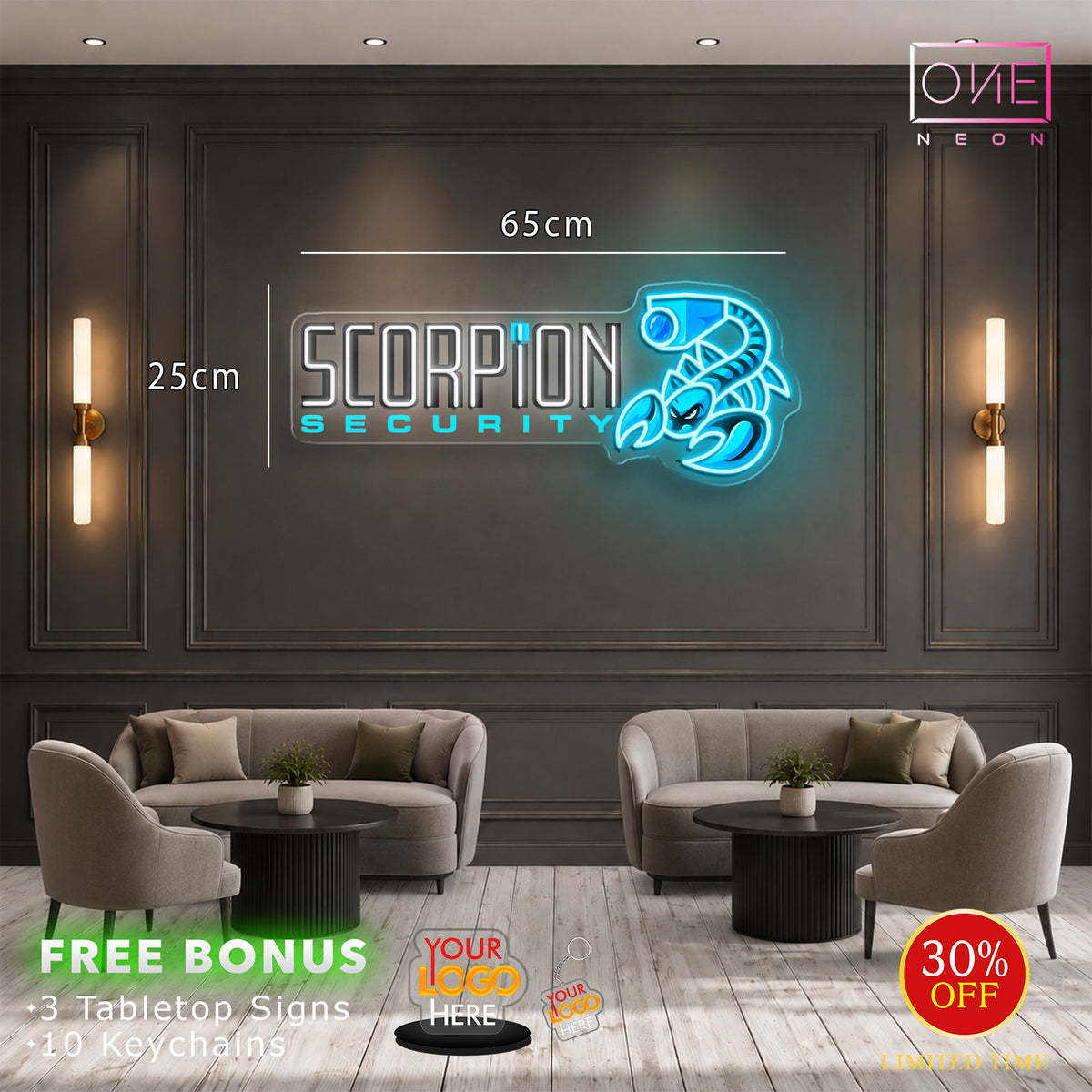 SCORPION SECURITY | LED neon sign